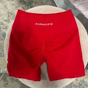 Red Alphalete Amplify Shorts NWOT